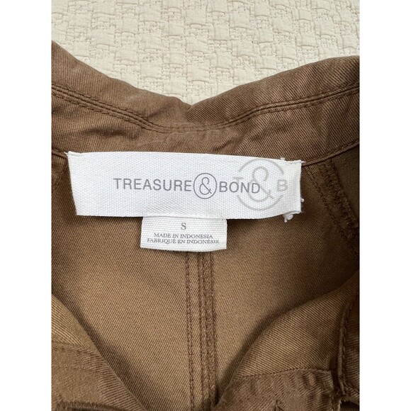 Treasure‎ & Bond Oversized Utility Shirt Safari Button Up | Brown | Womens Small - Picture 7 of 16